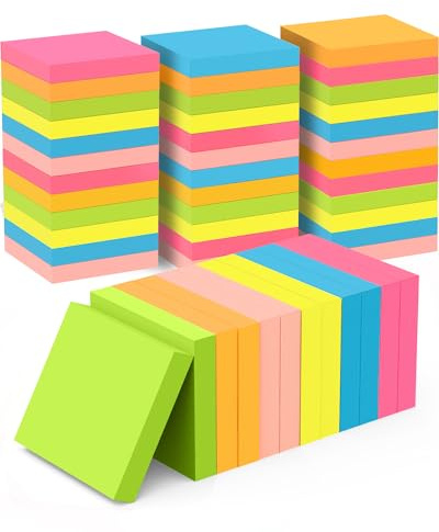 WeLiu Sticky Notes 3x3 Inches, Self-Stick 48 Pads Bulk