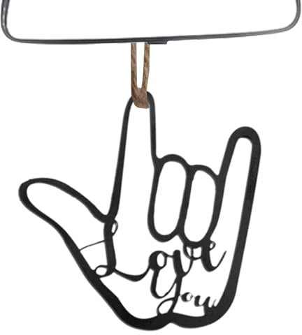 I Love You Ornaments,I Love You Hand Sign Ornament - Decorative Gestures Pendant for Christmas Tree Ornaments Valentine's Day Wedding Home Car Decor Bukisa