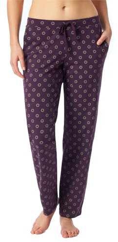 Schiesser Damen Schlafhose lang Baumwolle Stretch Single-Jersey-Qualität Gemustert-Mix + Relax Pyjamaunterteil, Multicolor 4_182102, 72