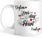Personalised Mug “I Love you Everyday from My Heart” Customise with Names Cute Hearts Lovely Tea/Coffee Mug Valentine Gift for Wife & Husband, Him or Her Gift for Girlfriend, Boyfriend (11oz Mug)