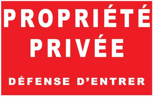Autocollant Sticker Panneau Défense d'Entrer Signalisation Accès Interdit Panneaux PVC Adhésif - 13 x 20 cm