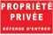 Autocollant Sticker Panneau Défense d'Entrer Signalisation Accès Interdit Panneaux PVC Adhésif - 13 x 20 cm