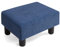 BRIAN & DANY Foot Stool Teddy Fleece, Footstool for Living Room, Small Sherpa Fabric Stool Ottoman with Legs for Entryway, Blue