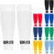 DRIPsox® Football Sock Sleeves Kids, Junior, Women & Men - 1 Pair (M) White Football Sleeve Socks with Calf Comfort Mesh - Multiple Colours - 3 Sizes (S:13C-3.5, M:4-7.5, L:8+)