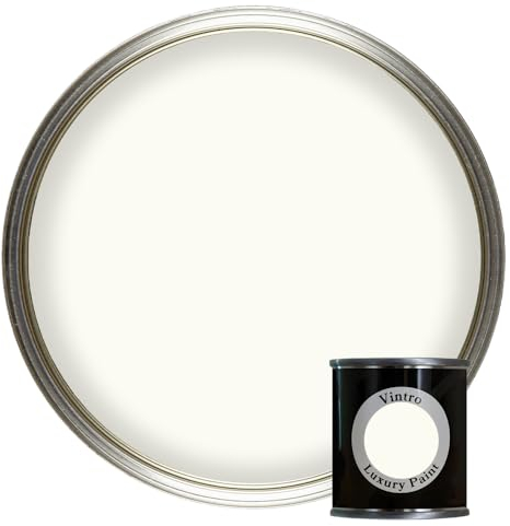 Vintro Paint | Luxury Matt Emulsion | Smooth Chalky Finish | Multi Surface Paint | for Walls, Ceilings, Wood and Metal | 125ml (Warm White - Nymph)