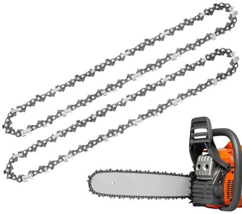Joycabin 2 catene per motosega, 3/8, 1,3 mm, 57 TG, 40 cm, catena di ricambio per varie motosega, accessori per motosega, catene di ricambio per albero da giardino, agricoltura, taglio alberi