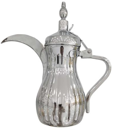 Sharplace Kaffeekanne aus dem Nahen Osten, arabischer Wasserkocher, Adlerschnabelkanne, multifunktionaler Saftkessel mit Griff für Festivalpartys, stabile, Silber 500ml