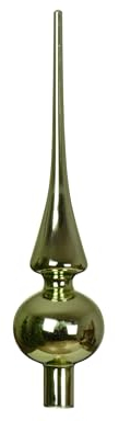 Kaemingk Christbaumspitze Glas 26cm hoch D=6cm Weihnachtsbaumspitze glänzend - Christbaumschmuck & Weihnachtsbaumschmuck - Grüntee