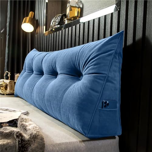 StüTzkissen RüCken Bett Lesekissen FüR Bett Und Sofa RüCkenkissen Sofa Groß Keilkissen Kopfteil Bett Abnehmbar Und Waschbar,11,80X50X20cm