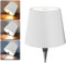 Nulmvic Lampada per Bottiglia LED Ricaricabile - 5200mAh Lampada da Tavolo Senza Fili Dimmerabile 3 Colori - IP54 Impermeabile Comando a Tocco per Interno Esterno Famiglia Ristorante Bar (Bianco)
