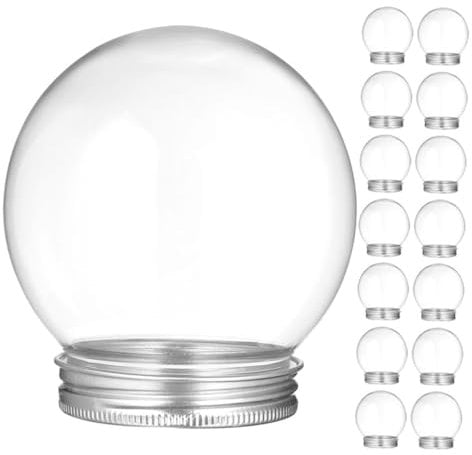 JOINPAYA 9-teiliges Schneekugel-partyzubehör: DIY Transparente Kunststoff Schneekugel Mit Drehver FüR Partydekoration Und Bastelsets Zur Lagerung Von SüßIgkeiten Und Geschenkideen