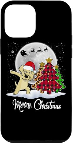 Custodia per iPhone 12 mini Dabbing Labrador Retriever Dab Dog Albero di Natale