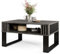 Viosimc Moderner Couchtisch mit Holzdekor-Lamellen, Rechteckiger Wohnzimmertisch mit Regal und Dekorativen Lamellen, Eleganter Zentraler Tisch für Wohnzimmer im Zeitgenössischen Design