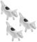 Cabilock 3pcs White Ceramic Milk Jug Quirky Milk Jugs Porcelain Pitcher Multi-Function Household Cup