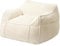 bananair - Lesesessel aus Breitcord - XXL Sitzsack Sofa mit Füllung für Kinder & Erwachsene - Perfekt für eine gemütliche Ecke im Wohn- oder Schlafzimmer (Gebrochenes Weiß)