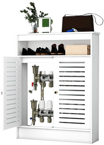 Tablette Radiateur,Meuble Cache Radiateur,Cache-Radiateur Moderne à Lattes,Etagere Radiateur,Grille Cache Radiateur,Couverture de Radiateur,étagère supérieure en bois,pour Chambre,Maison,Couloir(60x90