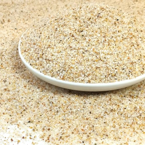 YISZM Aquarium Sand, 2lbs Beige Fish Tank Sand, Aquarium Gravel Substrate for Aquascaping, Vivariums, Terrariums, Plants and Crafts