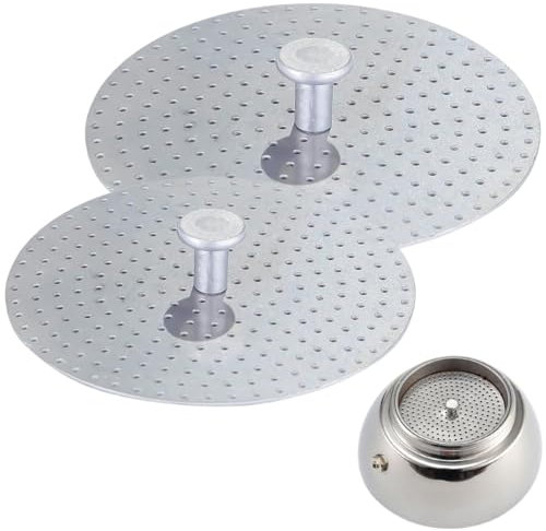 Inserto di riduzione per moka, 2 pezzi, ADATTATORE/RIDUTTORE, Caffettiera moka caffettiera polvere di caffè compresse speciali, Multicolore, 2 pezzi, 1 per 2 persone, 1 per 4 persone