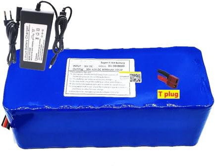 E-Bike-Akku 36 V 8000 mAh Innenakku 36V 8Ah -Akku mit Ladegerät und XT60/T-Anschluss T Plug,36V 8Ah
