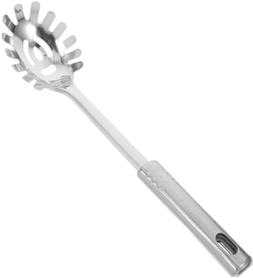 Warmhm Nudelheber Aus Edelstahl Pastalöffel Mit Schlitz Schöpflöffel Für Spaghetti Nudelheber Zum Servieren Von Knödeln Und Eiern Ergonomischer Griff Für Bequemes Kochen