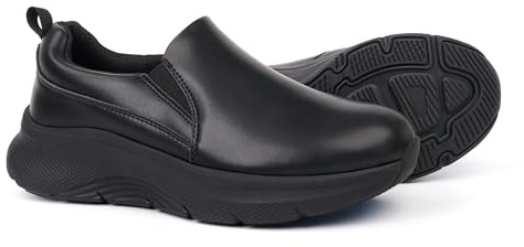 Hawkwell Damen Slip-On Arch Support Leichte, rutschfeste und Bequeme Pflegeschuhe, schwarz, Synthetik, Größe 41