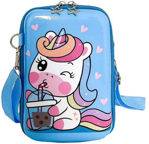 minkissy Einhorntasche Kindertasche Einzelne Schultertasche Aufbewahrungstasche Für Mädchen Cartoon Muster Süßigkeiten Tasche Reisen Camping