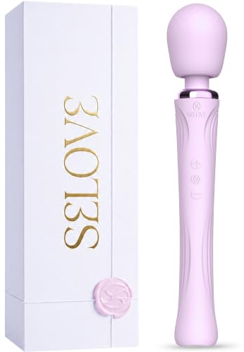 SELOVE Massagestab Vela Wand Vibrator – Leistungsstark, Flexibler Hals – Aufladbares Massagegerät für tiefe Ganzkörper- und Intimmassagen (Lustrous Lilac)
