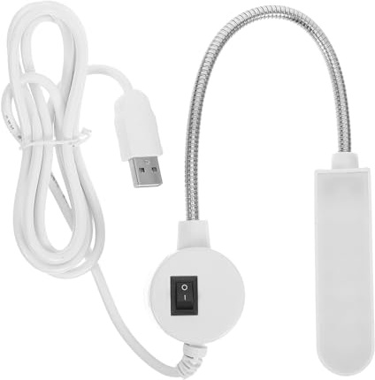 FOMIYES 6w Nähmaschinen LED Lampe mit Magnetischem Eisenfuß und Flexiblem PVC Schwanenhals USB Betrieben für Studio und Bildungsumgebungen