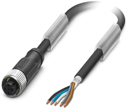Phoenix Contact 0-PUR/M12FS SH, SAC-5P-10, 8-polig Sensor-Betätigungselementkabel, M12, Gerade Buchse, Länge 10 m