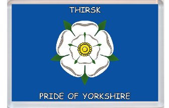 Thirsk - Pride of Yorkshire County Flag - Jumbo Fridge Magnet