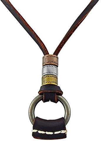 Hanessa Echtleder Echtes Leder Halskette Herren-Schmuck Man Verschiedene Ketten Geschenk zum Valentinstag für den Freund/Mann