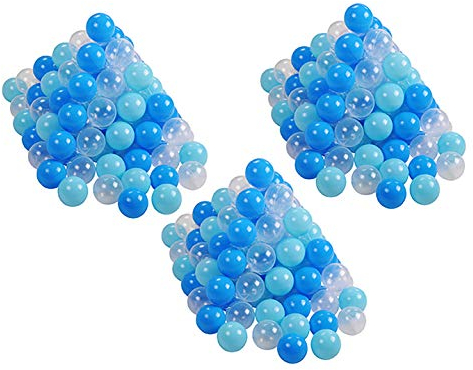 KNORRTOYS.COM 56773 ca. Ø6 cm-300 Balls/Soft Blue/transparent Bälleset, bunt, 6 cm