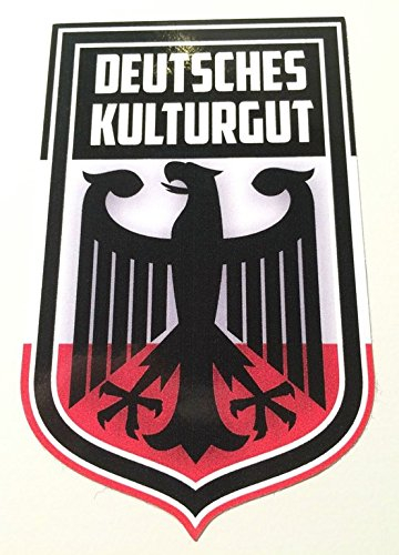 cut-it folientechnik & design MG012 / Aufkleber Kulturgut 10,7x6,6cm Deutschland Oldtimer Retro Vintage Tuning Rat Look Germany Adler