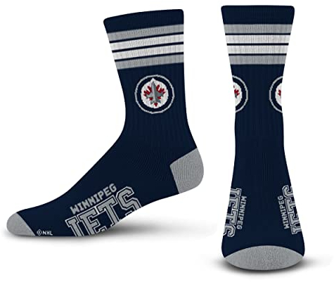 For Bare Feet Unisex-Erwachsene 4 Stripe Deuce NHL Crew-Socken, Team-Farbe, Medium