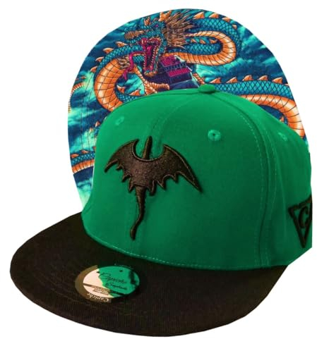 Capiche [99+ VARIATIONEN] Snapback Cap - Kappe - Baseball - Mütze - Herren - Dunkelgrün - Chinesischer Drache - Mythisch - Asiaten - [Dragon] Chinese Dragon