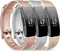 Vancle 3 Pack Kompatibel für Fitbit Inspire HR Armband & Inspire Armband & Inspire 2 Armband, Silikon Sport Ersatzarmband für Fitbit Inspire/Inspire HR/Inspire 2 (Roségold/Gold/Silber, S)