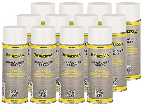 BREHMA 12x Imprägnierspray, Imprägnierung, Textilien, Zelte, Cabriodächer, Markissen, Wasser- und schmutzabweisend