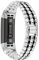 GIMart Metallarmband, kompatibel mit Fitbit Charge 4/Charge 3/3 SE, für Damen und Herren, mit Strasssteinen, Edelstahl-Ersatzarmband für Charge 4/Charge 3 Fitness-Tracker, Silber, Schwarz
