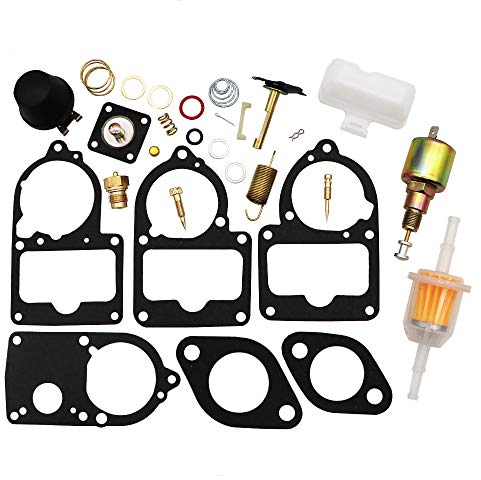 Dokili Vergaser Reparatursatz kit für vw solex Brosol Bocar EMPI 28 30 34 PICT-3 Mit Float & 12V Ventilsolenoid abschneiden