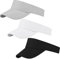 URATOT 3 Stück Sonnenblende Hüte Verstellbare Sport Caps Leere Top Visor Cap für Damen und Herren - Schwarz - Large