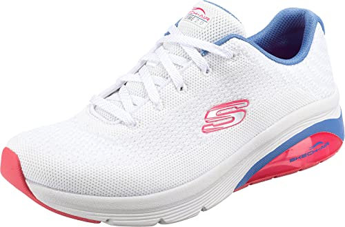 Skechers Skech-air Extreme 2.0 Classic Vibe Sneaker für Damen, Weißes Netzgewebe, blau-rosa Rand, 36 EU