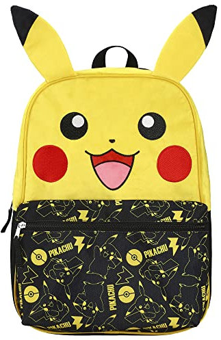 Pokemon Pikachu Character 16'' Mochila, Multicolor, Una talla le queda a la mayoría