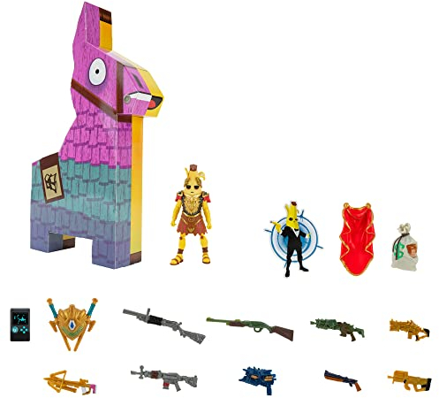 Fortnite Supply Llama Series Potassius Peels, 4-inch Articulated Figure with Back Bling, Weapons and Sticker, Multicolor, (FNT1004)