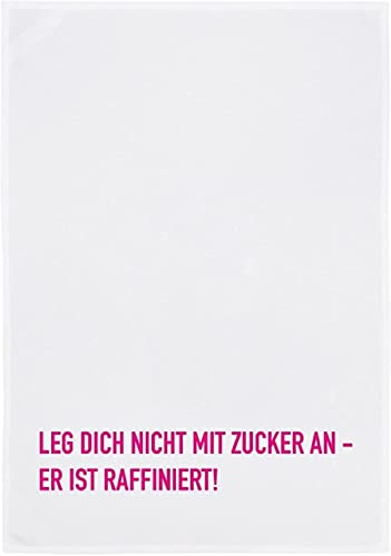 WESTCRAFT Geschirrtücher / Küchen-Handtuch-Dish Towel Vintage aus 100% Baumwolle 50 x 70 cm (Leg Dich Nicht MIT rot)