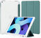 4UBonlife Coque pour iPad 9ème/8ème/7ème Génération 10,2 Pouces 2021/2020/2019, pour iPad Air 3 et iPad Pro 10,5 2017 avec Porte-Stylo, Housse Étui Fin et Léger Coque Arrière Translucide, Vert Nuit