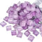 Yatinkim Glass Mosaic Tiles 160pcs for Art Crafts Handmade Jewelry Art DIY Opaque Home Adults Flowerpots Puzzle Material Decor Purple