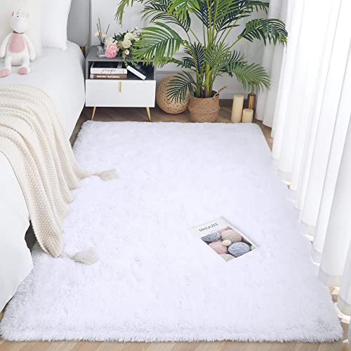 ROHATIM Hochflor Teppich Rund Wohnzimmer Super weich Shaggy Teppich Flauschiger,Soft Area Rug Schlafzimmer Teppiche Super weich Fluffy Kindermatte(grau,100 x 235 cm)