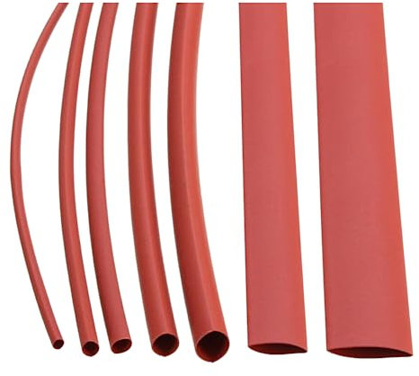Heat Shrink Tubing 2:1 Electrical Cable Wire Sleeving (6.4mm Dia) - 1 Metre - Red