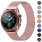Metal Strap Compatible for Samsung Galaxy Watch 3 41mm 42mm Women Men,20mm Stainless Steel Mesh Adjustable Replacement for Samsung Galaxy Watch 3 41mm/Galaxy Watch Active 2 40mm 44mm(Rose)