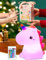 【Geschenkverpackung】Weihnachtsgeschenke für Kinder, 16 Farben 5 Helligkeit Nachtlicht Baby Stilllicht, Einhorn Geschenke für Mädchen, Nachtlicht Batterie , Kawaii Kinderzimmer Babyzimmer Deko